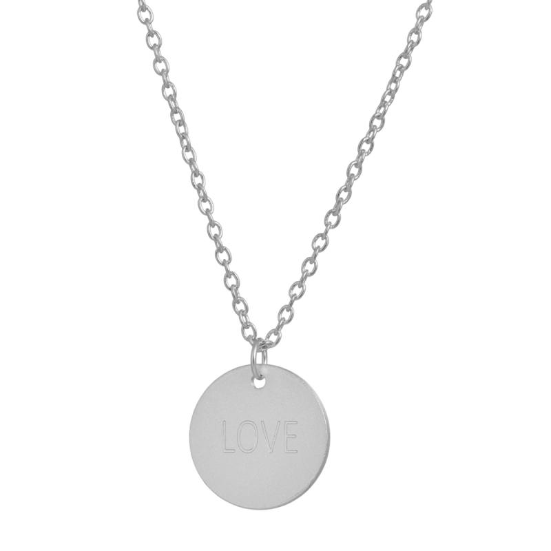 Halskæde Love Tag – Aqua Dulce i Sterling Sølv 41 cm