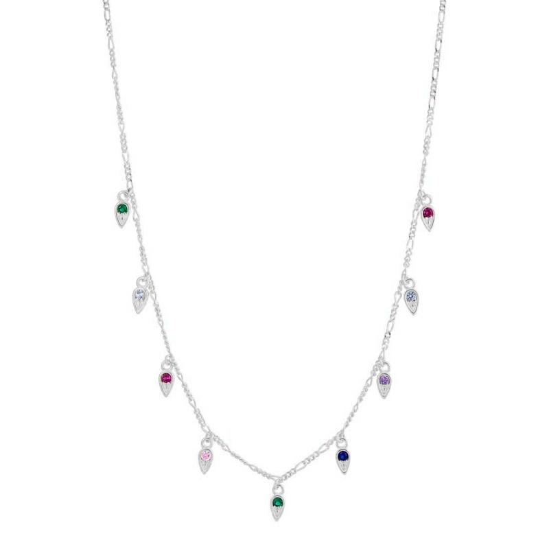 Elegant Figaro Halskæde med Pastel Zirkonia - Judy
