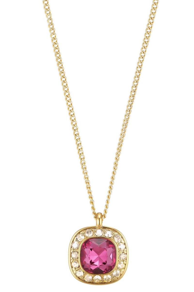 Gold Dyrbergkern Kelly Necklace, Color: Pink, Onesize, Women - Dyrberg Kern Halskæder  - 5703885500386