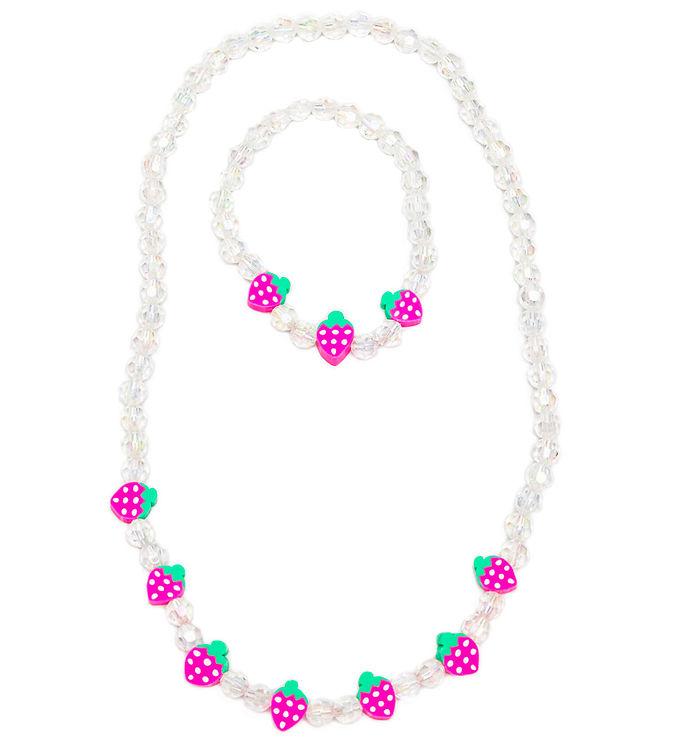 Grøn/Hvid/Rosa Armbåndshalskæde – Berry Beautiful Tilbud!