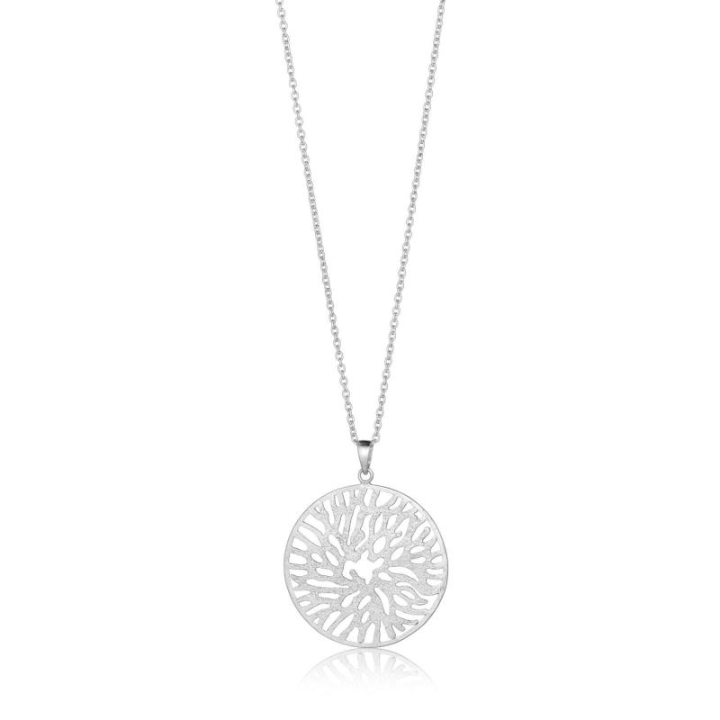 Koral halskæde i sterlingsølv 925 - 60 cm elegance