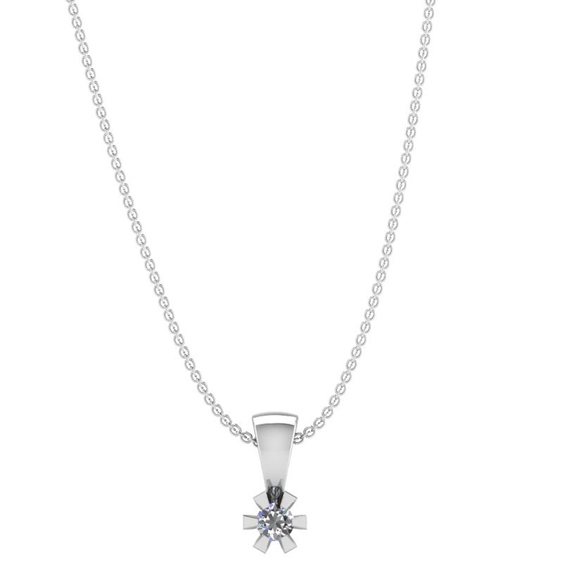 14kt Diamantvedhæng 0,05 Carat - Halskæde Tilbud