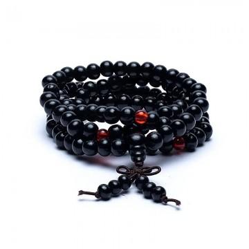 Mala Halskæde og Armbånd med 108 Træperler - Godt Tilbud!