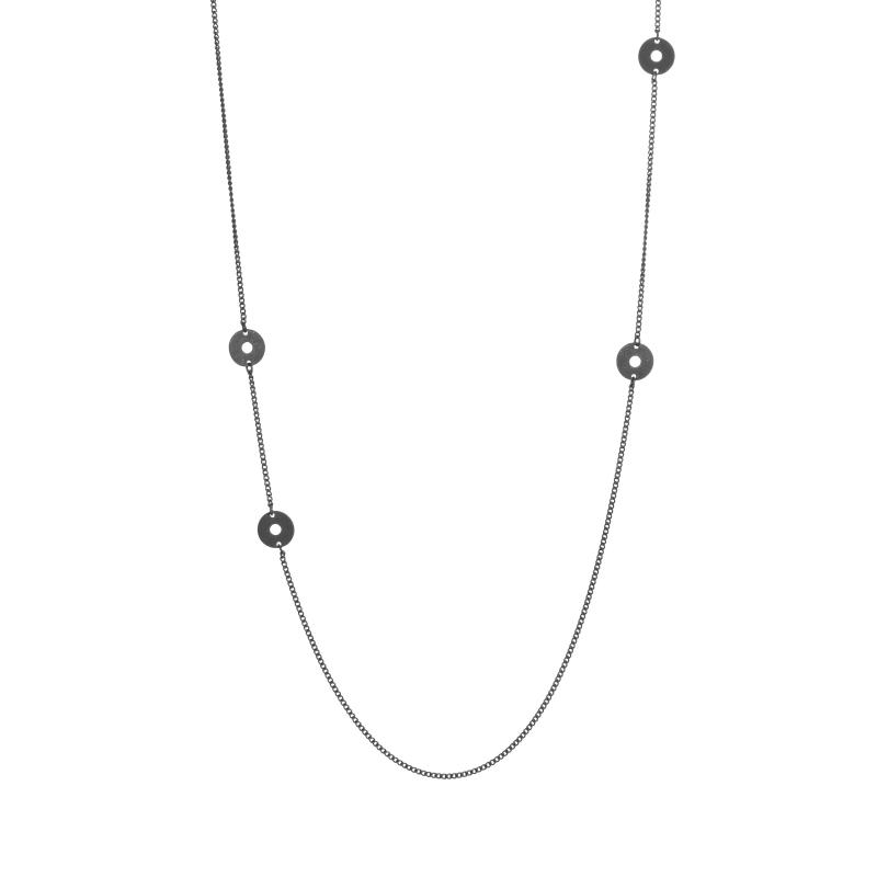 Von Lotzbeck Moon Halskæde - Oxyderet Elegance