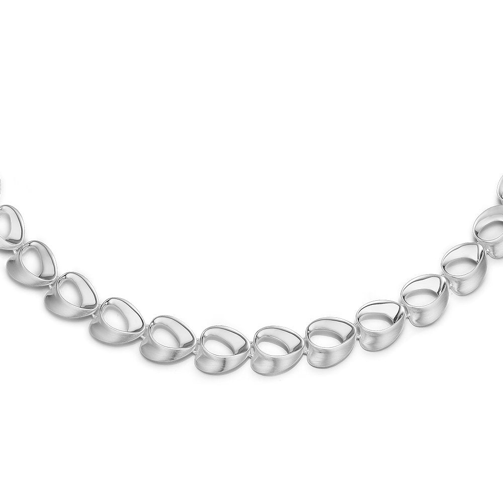 Randers Sølv Sølv Collier Mat Blanke Led 160907 - Randers Sølv Halskæder