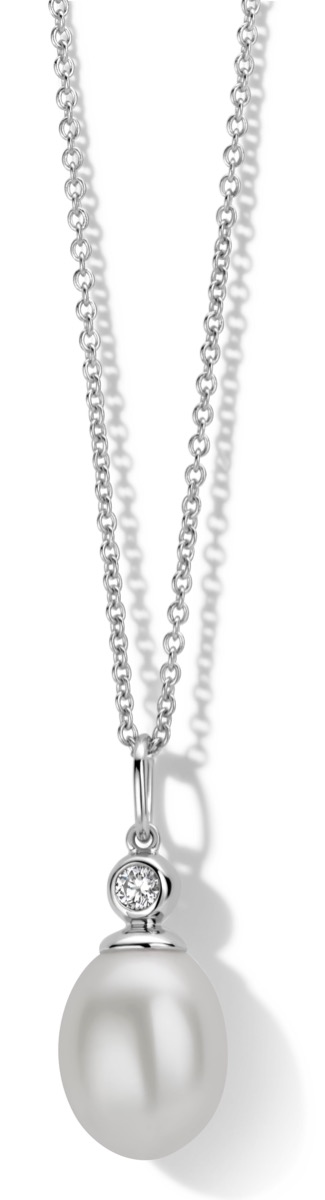 Figaro Pendant Sterling Sølv Halskæde Fra Spirit Icons Med Ferskvandsperle - Spirit Icons Halskæder  - 5711524872510