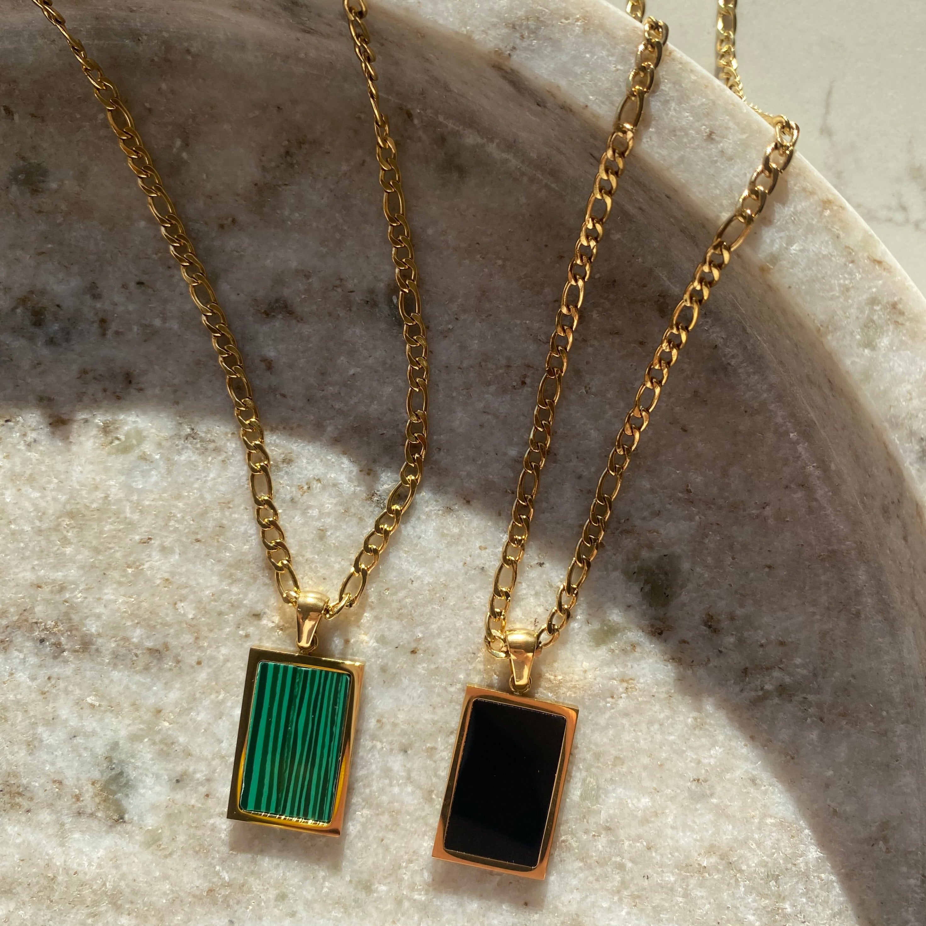 Grøn Madeleine Vintage Halskæde Guld Green - Lilu Studio Halskæder