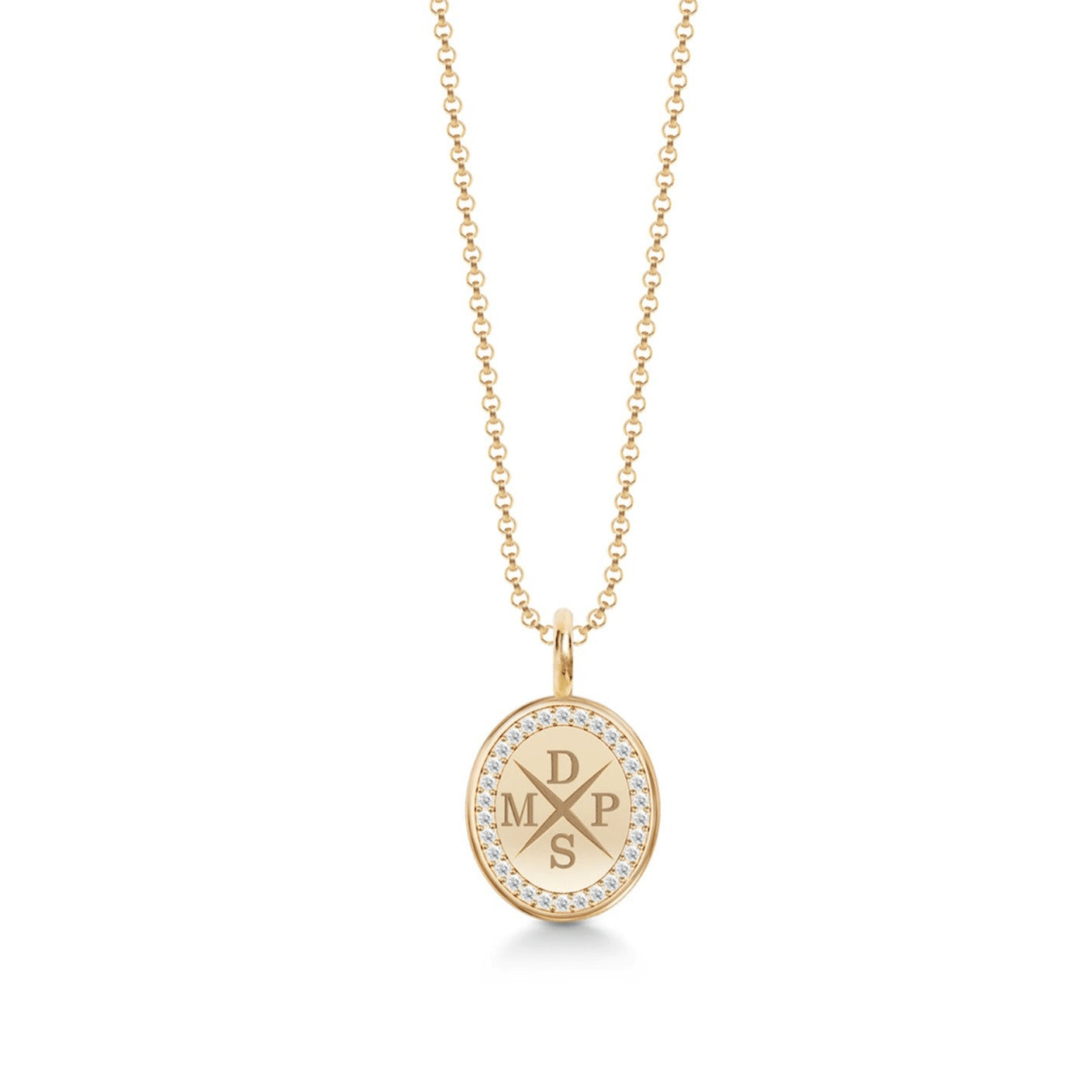 Medallion Necklace Top Wesselton Diamond - Halskæder  - 5704465148639