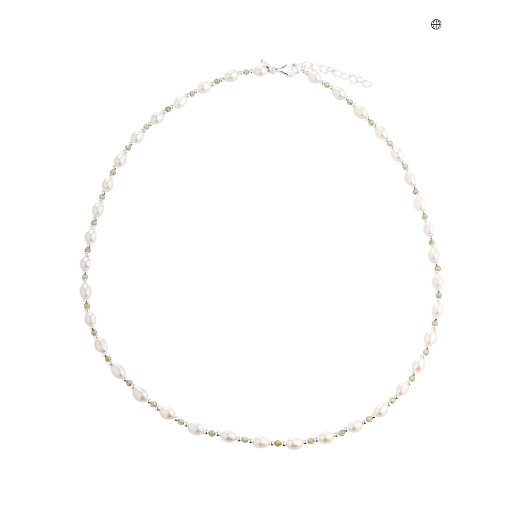 Coast Olive Necklace Silver - Aqua Dulce Halskæder  - 5740013854218