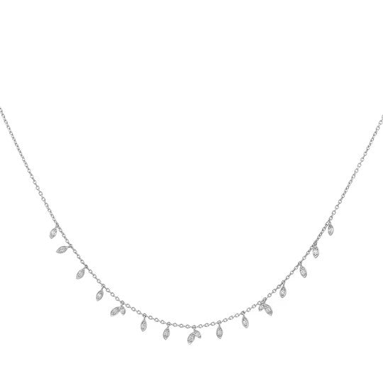 3106a Bybiehl Jungle Vine Sparkle Halskæde Sølv - Bybiehl Halskæder  - 1233690085456