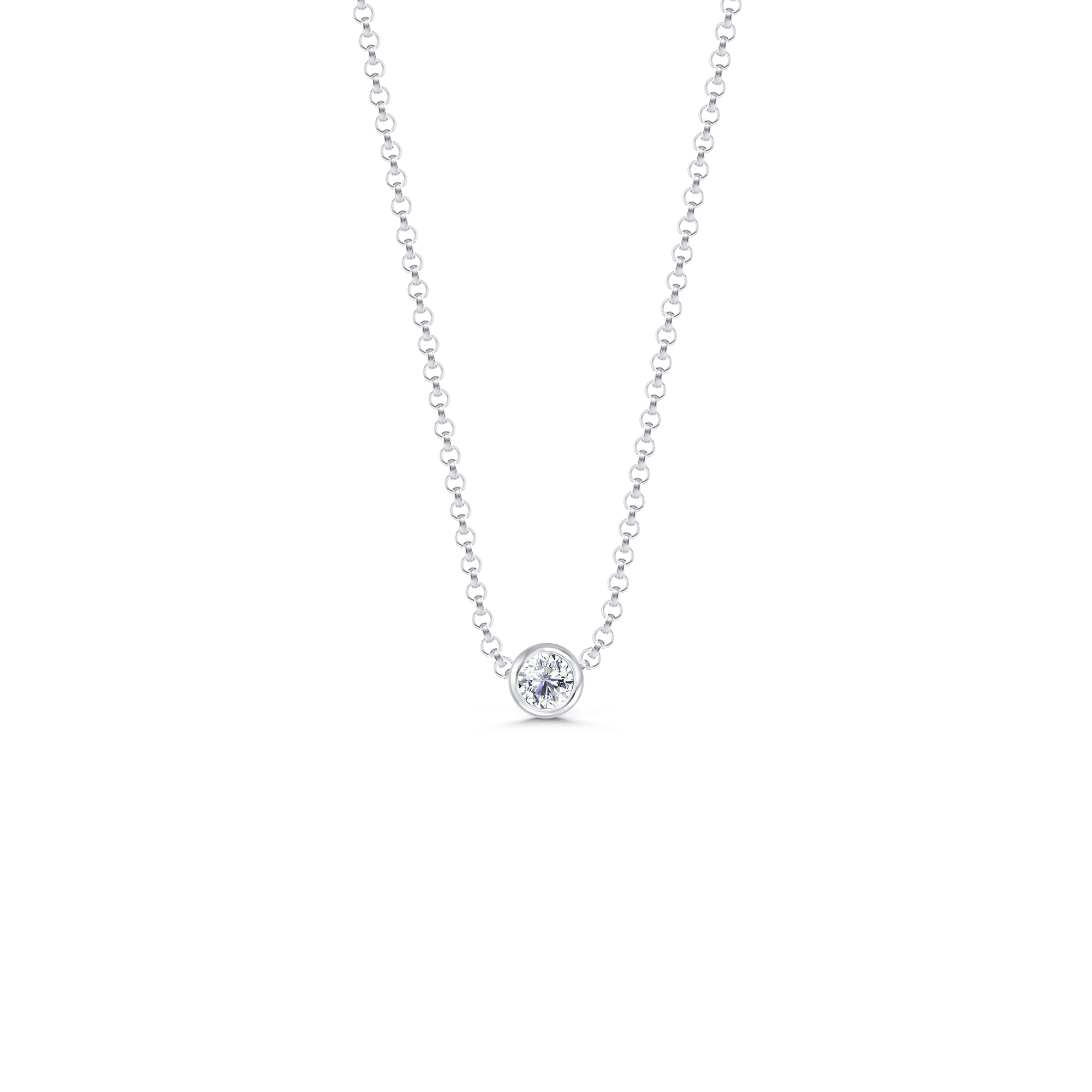 Luster Necklace Top Wesselton Diamond - Halskæder  - 5704465148042