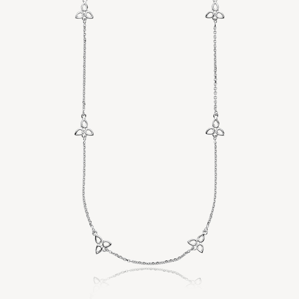 Sølv Scarlet Necklace Shiny Rhodium Recycled Silver - Izabel Camille Halskæder