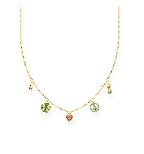 Thomas Sabo Charming Gold Symbols Guld Halskæde 45cm - Halskæder  - 4051245507003