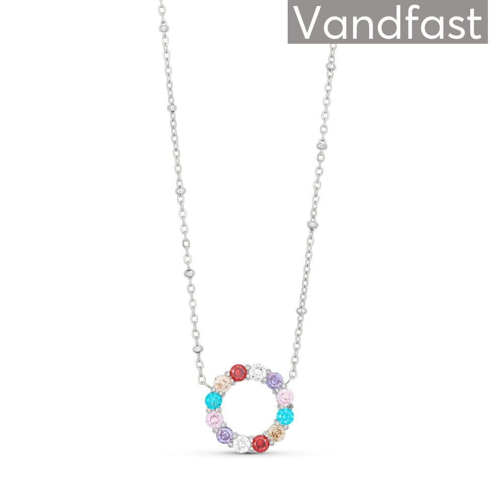 Annebrauner Big Multicolor Circle Necklace - Bi Halskæder  - 2003177183390
