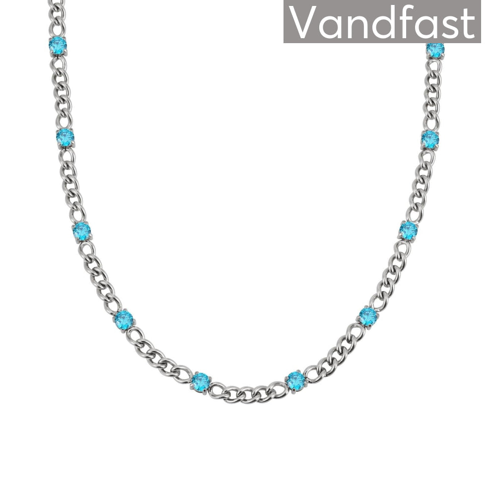 Annebrauner Panzer Necklace Aquamarine - Cab Halskæder  - 2000970355870