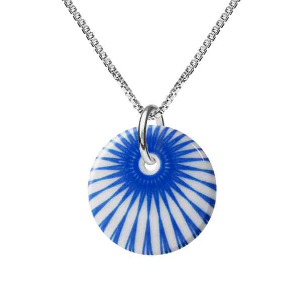 Splash Royal Blue Sterling Sølv Halskæde Fra Scherning Med Porcelæn - Scherning Halskæder  - 1500000001803