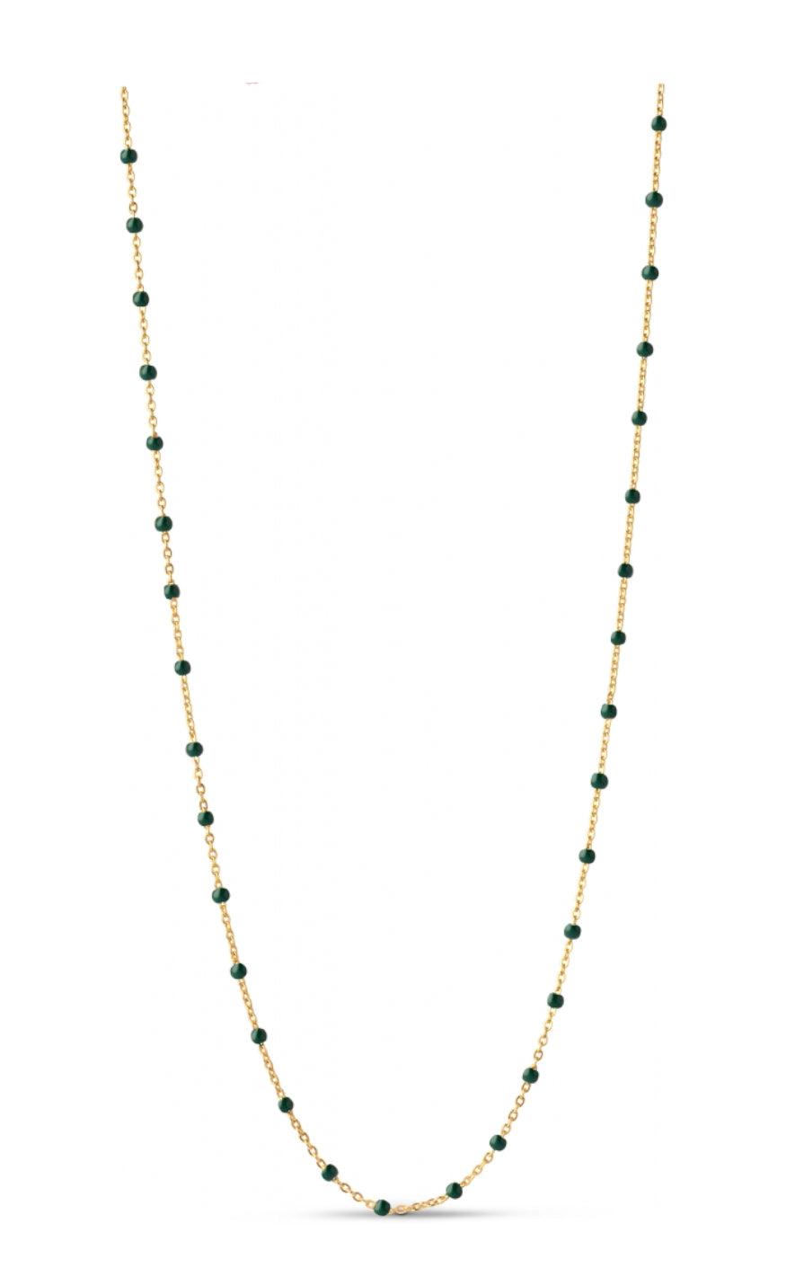 Grøn Enamel Copenhagen Halskæde Lola Petrol Green - Halskæder  - 5714274017576