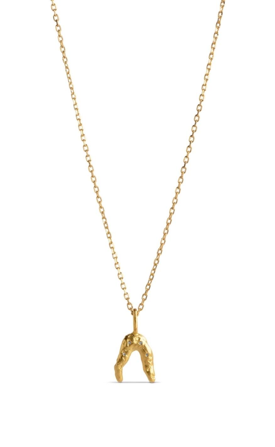 Enamel Copenhagen Halskæde Wishbone Gold Colour - Halskæder  - 5714274019730