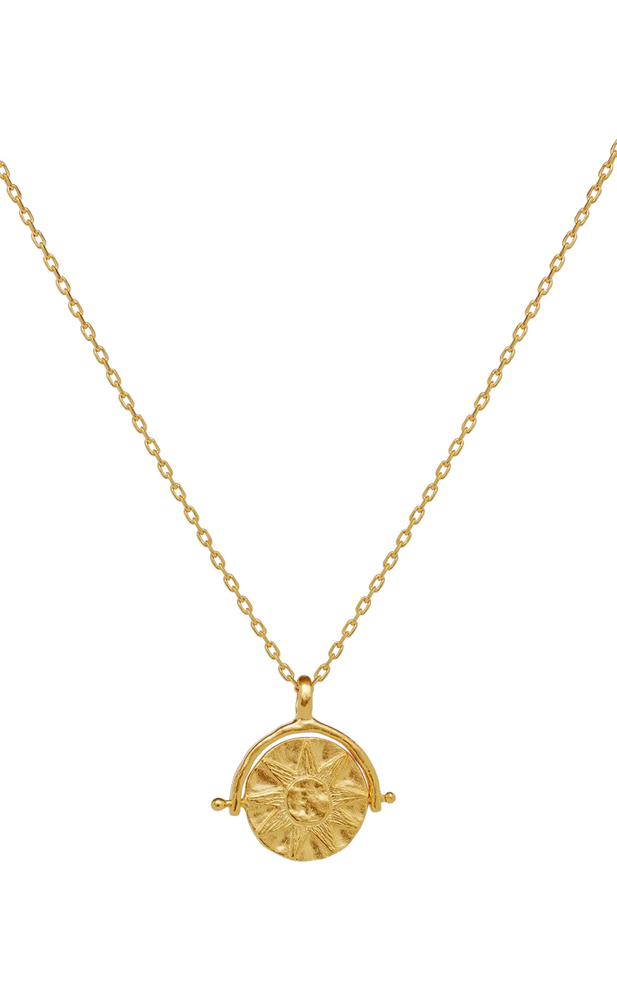Gold Colour Maanesten Halskæde Bianca - Maanesten Halskæder  - 5715336013970
