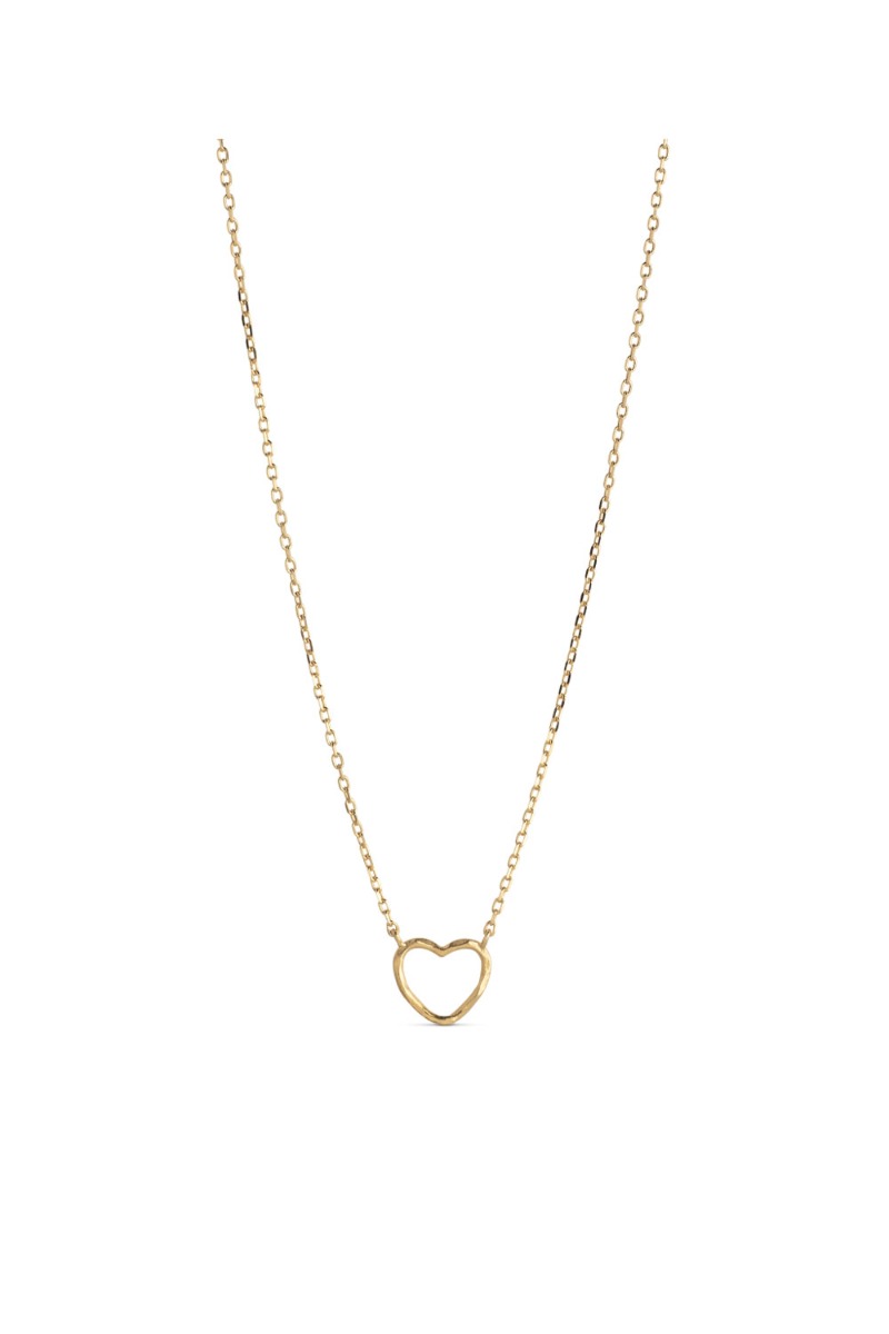 Guld Enamel Halskæde Necklace Organic Heart Gold - Enamel Halskæder  - 5714274025069