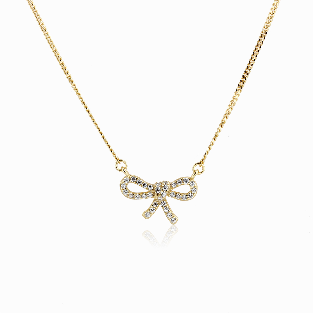 Bow Tie Necklace Golden - Aqua Dulce Halskæder  - 5740013859046