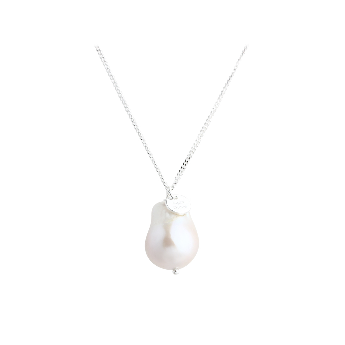 Barok Long Necklace Silver - Aqua Dulce Halskæder  - 5740013860776