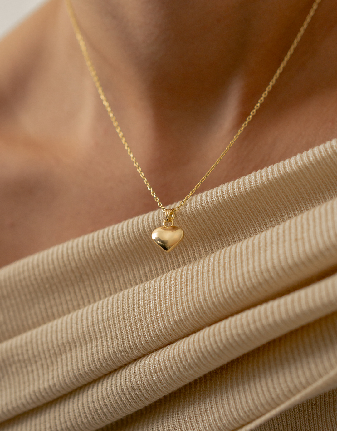 Simple Heart Guld Hjerte Halskæde - Halskæder