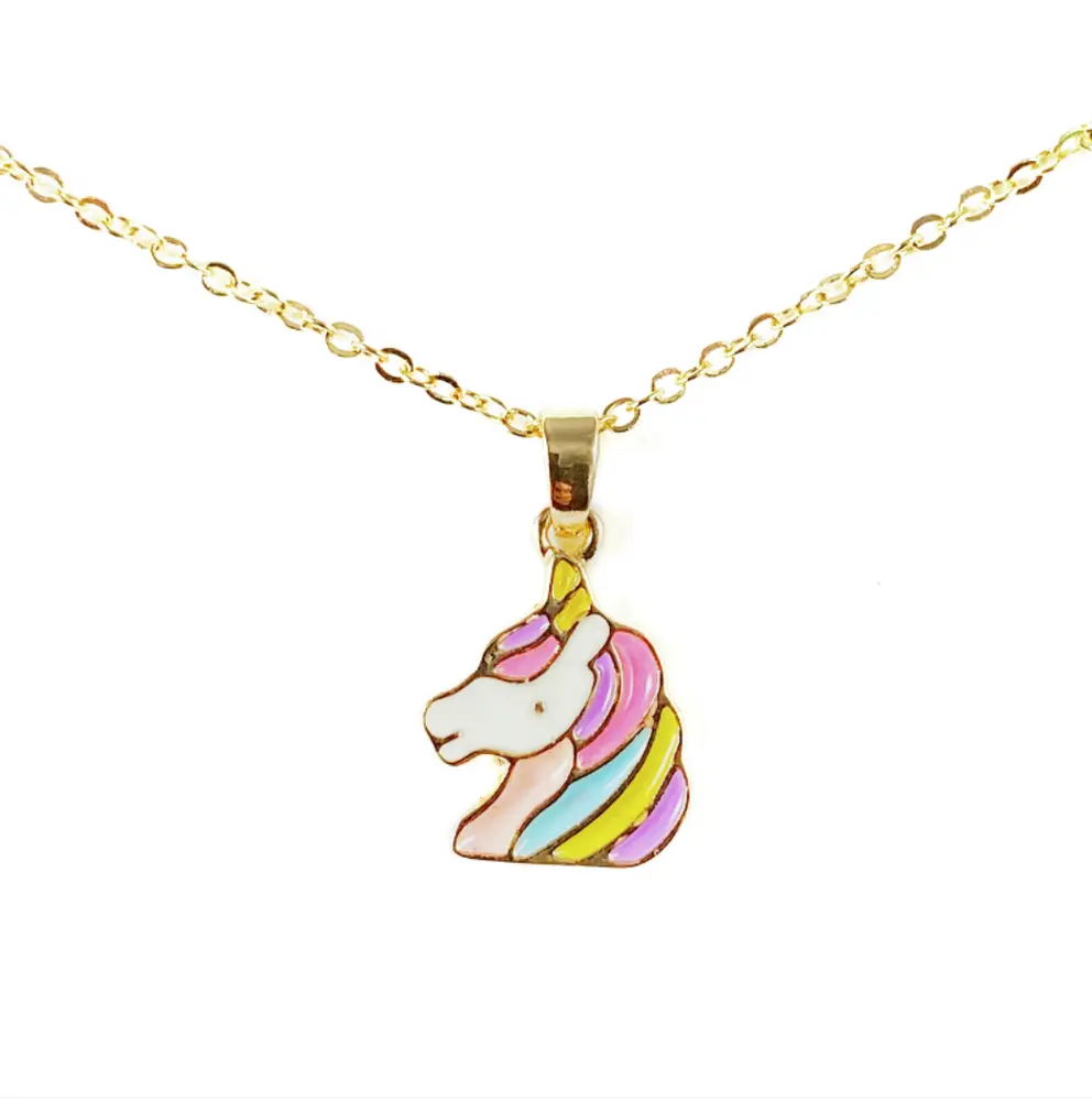 Halskæde Rainbow Unicorn - Halskæder  - 4260555842418