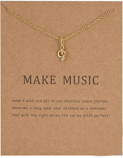 Make Music Forgyldt Halskæde Nøgle Vedhæng - Smikka Halskæder