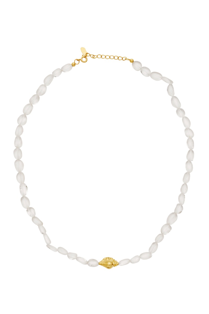 Guld Maanesten Halskæde Bonadea Necklace - Maanesten Halskæder  - 5715336012683