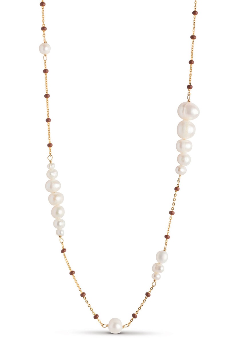 Brun Enamel Halskæde Lola Carmen Necklace Copper - Enamel Halskæder  - 5714274030919
