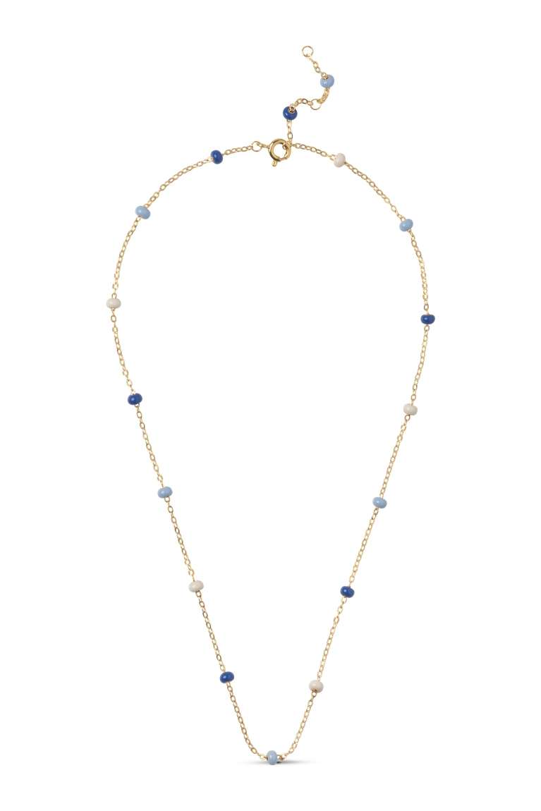 Blå Enamel Halskæde Necklace Lola Bold Marine - Enamel Halskæder  - 5714274035198