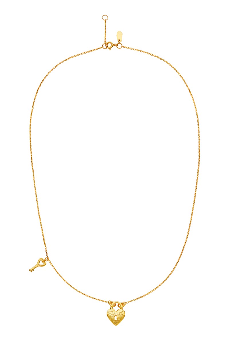 Guld Maanesten Halskæde Imena Necklace - Maanesten Halskæder  - 5715336030045
