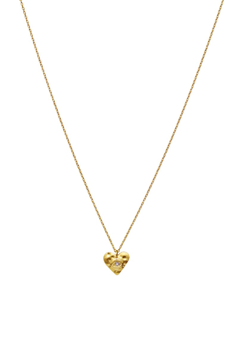 Guld Maanesten Halskæde Cassandra Necklace - Maanesten Halskæder  - 5715336002820