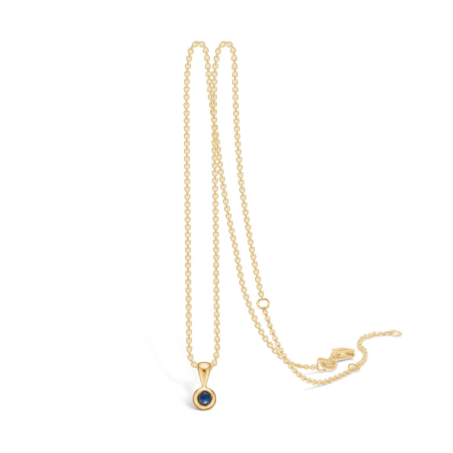 Blossom Copenhagen 9kt Guld Vedhæng Med Safir 09331570 - Blossom Halskæder  - 1233690138480