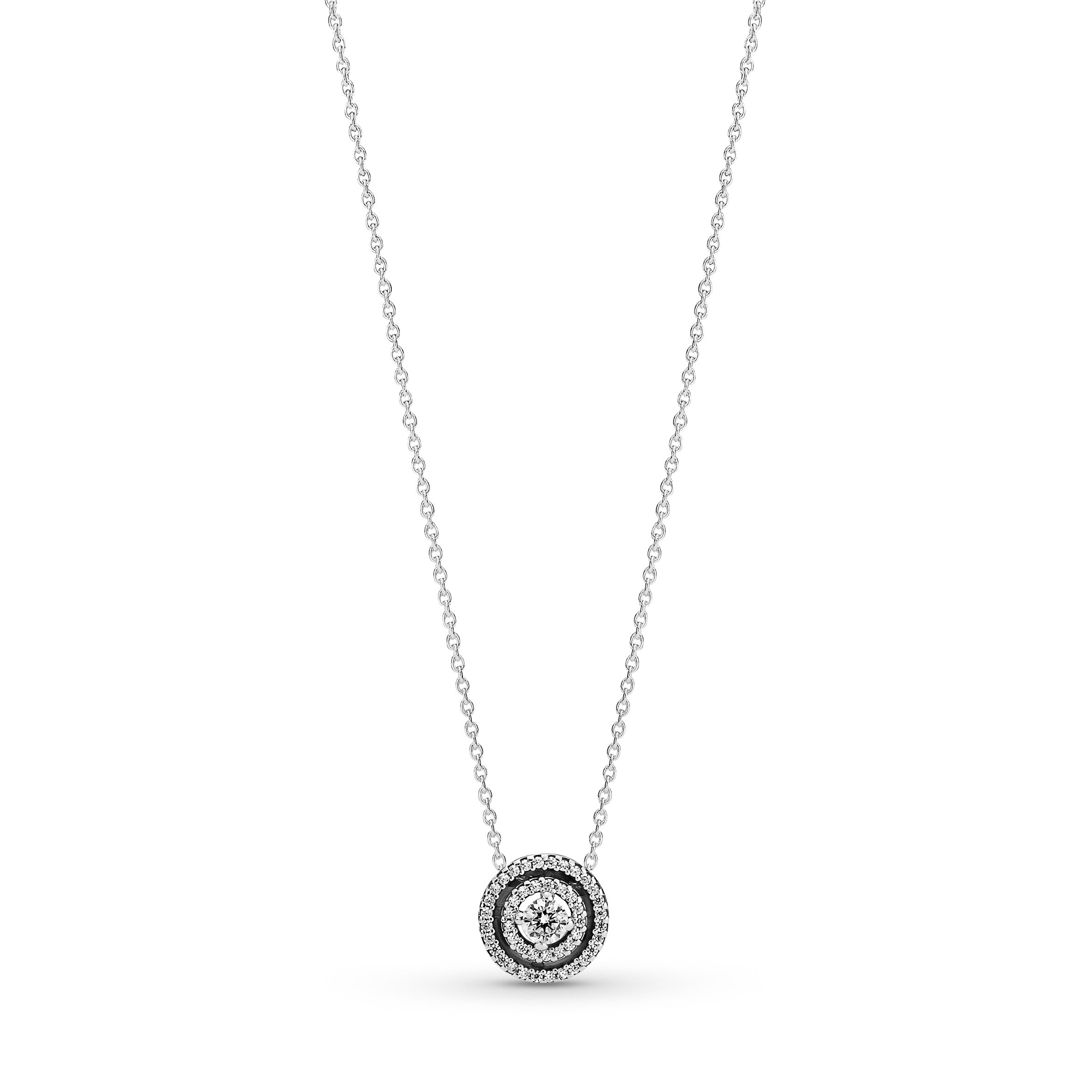 Pandora Dobbelt Funklende Halo Haslkæde 399414c01 - Pandora Halskæder  - 1233690133621