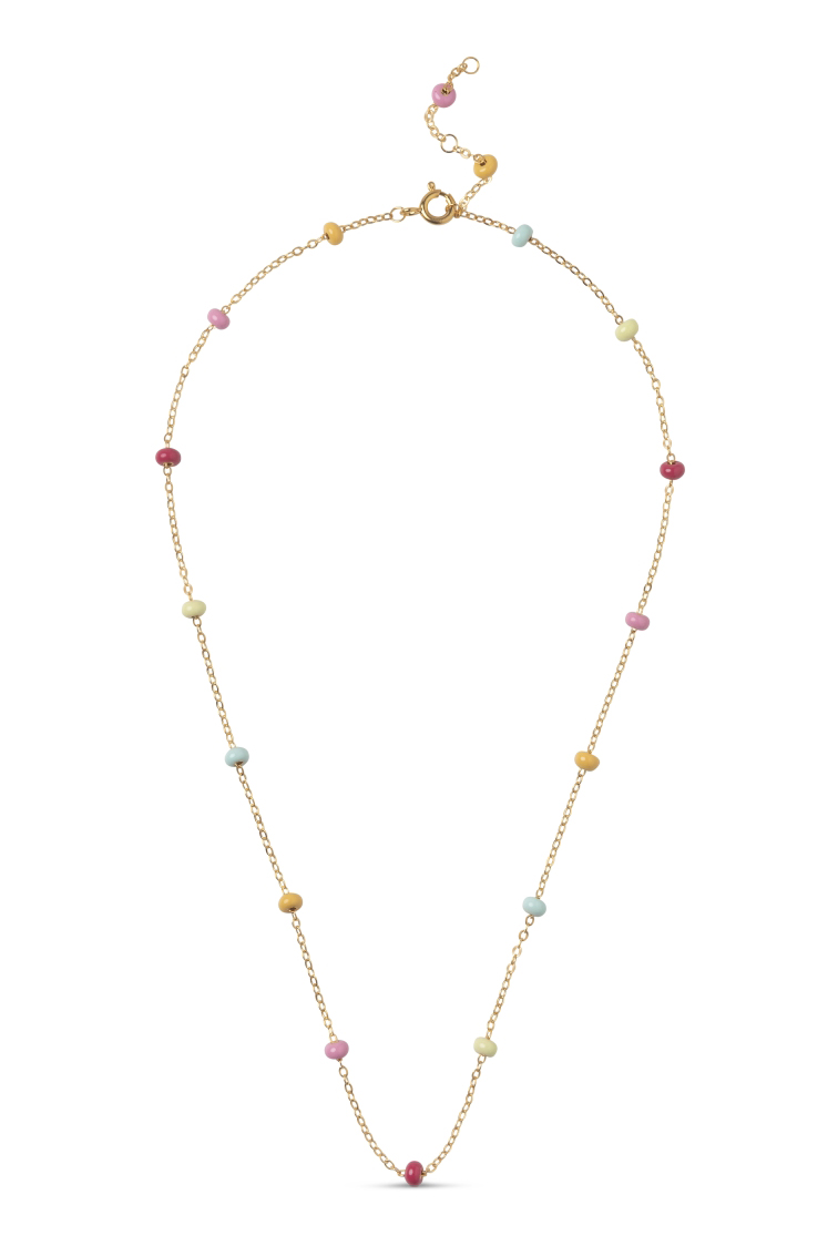 Multifarvet Enamel Halskæde Necklace Lola Bold Rainbow - Enamel Halskæder  - 5714274035204