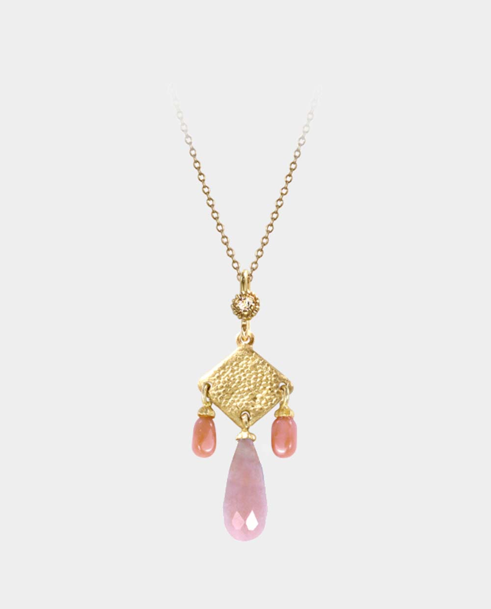 Pink Sacagawea Halskæde Med Koral Opal - Nina Rønde Halskæder