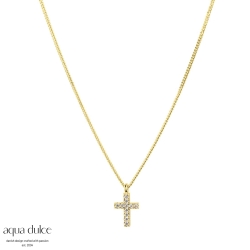Halskæde Cross Aqua Dulce Forgyldt Kors - Aqua Dulce Halskæder  - 5740013845339